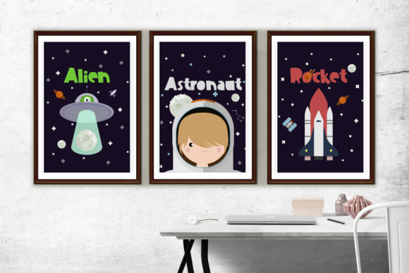 Download Nursery Wall Art, Astronaut, Alien, Art - Alien Collection