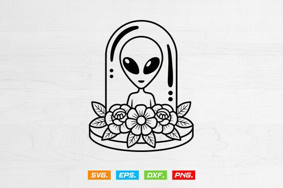 Download Alien Ship Svg, Floral UFO Svg,Alien Svg - Alien Collection