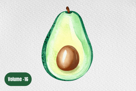 Download Watercolor Avocado Illustration Clipart - Avocado illustration Collection