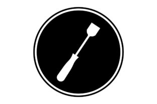 Download Scraper Icon on Black Circle - Vector - Premium Resources
