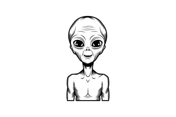 Download Alien Vector Illustration. Cute Extrater - Alien Collection