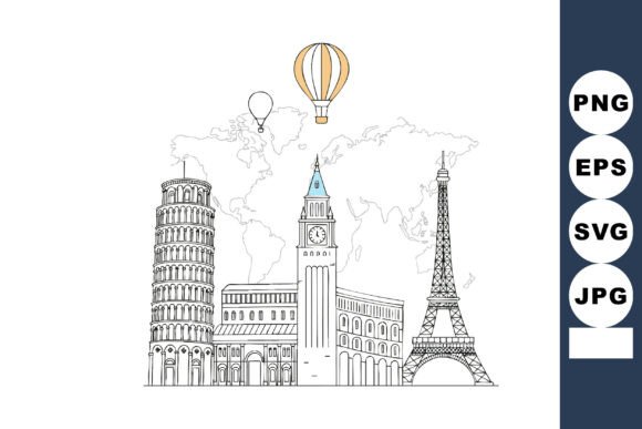 Download Famous Landmarks Including Leaning Tower - Premium Resources